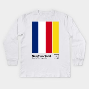 Newfoundland // Original Minimalist Artwork Poster Design Kids Long Sleeve T-Shirt